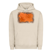 Pigment French Oak gemstone orange leopard background Urban Hoodie - JahusDesignShop