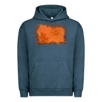 Pigment Midnight Navy gemstone orange leopard background Urban Hoodie - JahusDesignShop