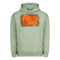Pigment Oil Green gemstone orange leopard background Urban Hoodie - JahusDesignShop