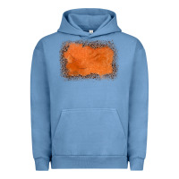 Pigment Pebble Blue gemstone orange leopard background Urban Hoodie - JahusDesignShop
