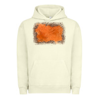 Pigment Pistachio gemstone orange leopard background Urban Hoodie - JahusDesignShop
