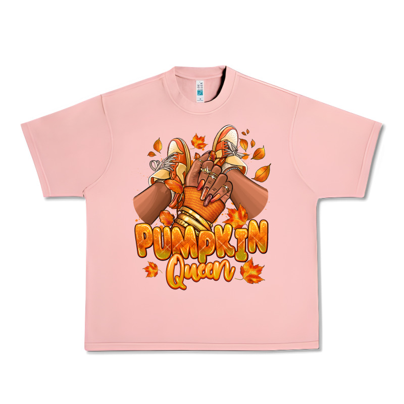Pumpkin Queen Fall Black Girl Sneakers Urban Heavy Tee by RanaPortraitStore | Teevron