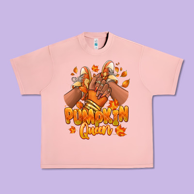 Pumpkin Queen Fall Black Girl Sneakers Urban Heavy Tee Designed By Ranaportraitstore