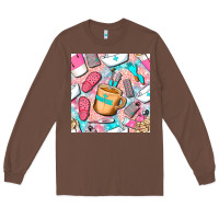Chestnut hospital nurse coffee cups with leopard seamless pattern bbs Long Sleeve Tee - BundleAndBundleShop