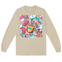 Mushroom hospital nurse coffee cups with leopard seamless pattern bbs Long Sleeve Tee - BundleAndBundleShop