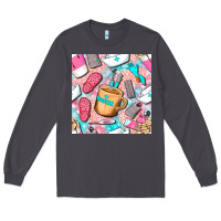Smoke hospital nurse coffee cups with leopard seamless pattern bbs Long Sleeve Tee - BundleAndBundleShop