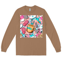 Toasted Coconut hospital nurse coffee cups with leopard seamless pattern bbs Long Sleeve Tee - BundleAndBundleShop