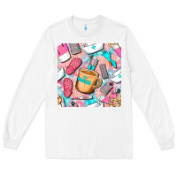 White hospital nurse coffee cups with leopard seamless pattern bbs Long Sleeve Tee - BundleAndBundleShop