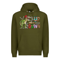 Army Green 3 up 3 down rex Premium Hoodie - CowhideDigitalArt