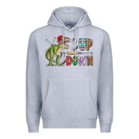 Heather Grey 3 up 3 down rex Premium Hoodie - CowhideDigitalArt