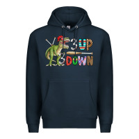Navy 3 up 3 down rex Premium Hoodie - CowhideDigitalArt