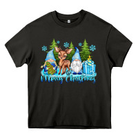 Asphalt merry christmas gnomes Heavy Core Tee - texasbilliewilder