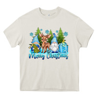 Cream merry christmas gnomes Heavy Core Tee - texasbilliewilder