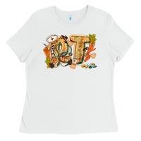 White fall rt Ladies Tee - CowGirlArtShop