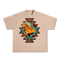 Burro Aztec Symbol White Horse Urban Heavy Tee - FaDigitalArtStudio