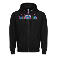 Black stitches Zipper Hoodie - AdoDesignShop