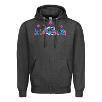 Charcoal Heather stitches Zipper Hoodie - AdoDesignShop