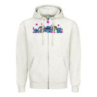 Oatmeal Heather stitches Zipper Hoodie - AdoDesignShop