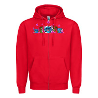 Red stitches Zipper Hoodie - AdoDesignShop