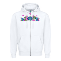 White stitches Zipper Hoodie - AdoDesignShop