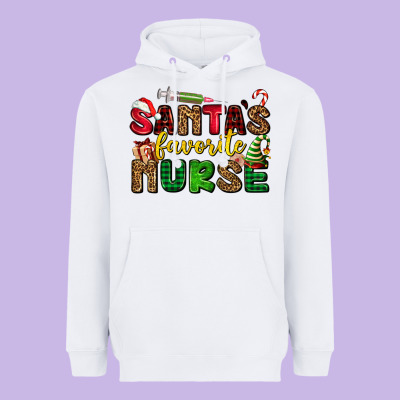 Santas Favorite Nurse Heavyweight Hoodie Designed By Adodesignshop