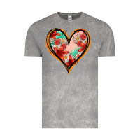 Cloud Rock floral orange glitter heart Vintage Tee - Jasminsmagicworld
