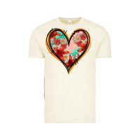 Vintage Arctic floral orange glitter heart Vintage Tee - Jasminsmagicworld