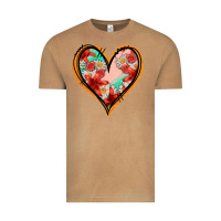 Vintage Camel floral orange glitter heart Vintage Tee - Jasminsmagicworld
