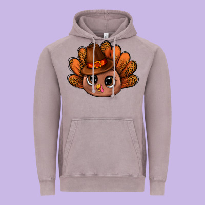 Turkey And Leopard Pattern And Thanksgiving Hat Bbs Vintage Hoodie Designed By Bundleandbundleshop