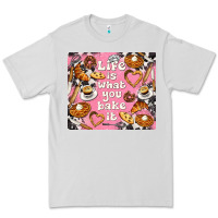 Dove Grey life is what you bake it with cowhide Premium Tee - TumblerDesignByShophia