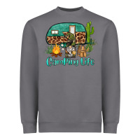 Storm camping life caravan and gnome Heavyweight Sweatshirt - BarkalooDesign