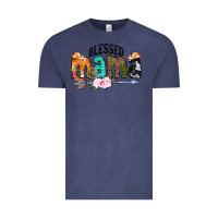 Vintage Denim Blessed Mama Vintage Tee - CowCowDesign