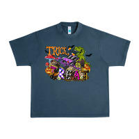 Midnight Navy trick rawr treat Urban Heavy Tee - FaDigitalArtStudio