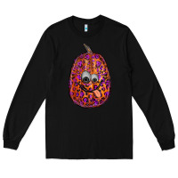 Black watercolor pumpkin leopard Long Sleeve Tee - RanaPortraitStore