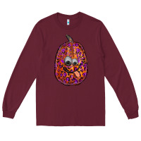 Burgundy watercolor pumpkin leopard Long Sleeve Tee - RanaPortraitStore