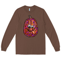 Chestnut watercolor pumpkin leopard Long Sleeve Tee - RanaPortraitStore