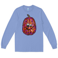 Colony Blue watercolor pumpkin leopard Long Sleeve Tee - RanaPortraitStore