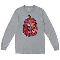 Heather Grey watercolor pumpkin leopard Long Sleeve Tee - RanaPortraitStore