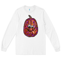 White watercolor pumpkin leopard Long Sleeve Tee - RanaPortraitStore