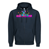 Navy stitch ohana Zipper Hoodie - AdoDesignShop