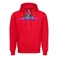 Red stitch ohana Zipper Hoodie - AdoDesignShop