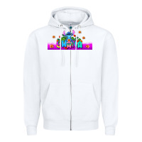 White stitch ohana Zipper Hoodie - AdoDesignShop