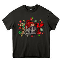 Asphalt Christmas Joy skeleton Heavy Core Tee - NancyCooperArtShop