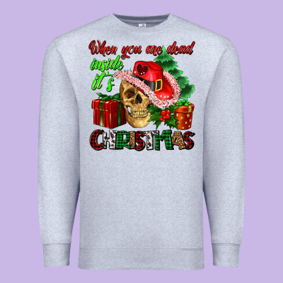 When You Are Dead Inside Its Christmas Premium Sweatshirt Designed By Adodesignshop