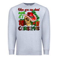 Heather Grey when you are dead inside its Christmas Premium Sweatshirt - AdoDesignShop