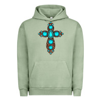 Pigment Oil Green gemstone leopard cross Urban Hoodie - JahusDesignShop