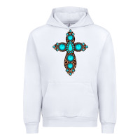 White gemstone leopard cross Urban Hoodie - JahusDesignShop