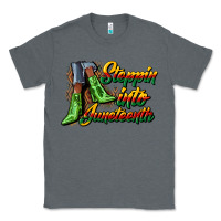 Charcoal Heather steppin into juneteenth heels Classic Tee - CowGirlArtShop