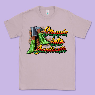 Steppin Into Juneteenth Heels Classic Tee Designed By Cowgirlartshop