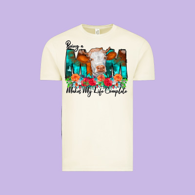 Being A Mom Makes My Life Complete Vintage Tee Designed By Cowcowdesign